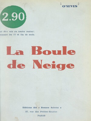 cover image of La boule de neige